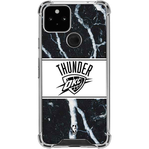 NBA Oklahoma City Thunder Marble Google Pixel 5 Clear Case